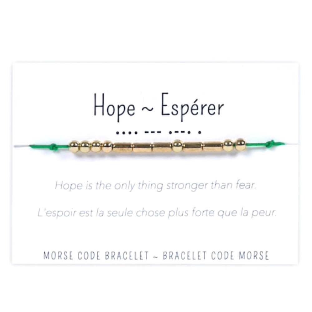 HOPE Morse Code Stretch Bracelet